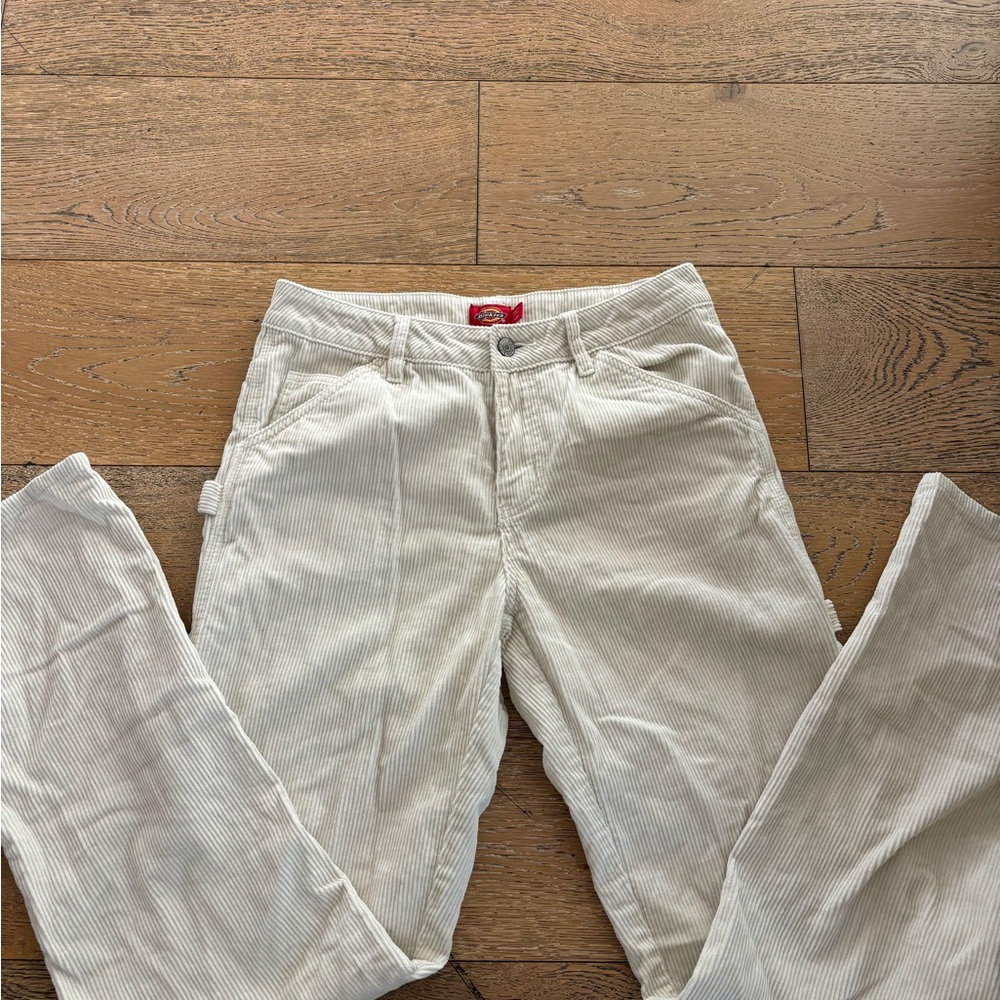 Dickies Cream Corduroy Pants Straight Fit